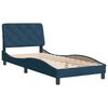 vidaXL Bed Frame without Mattress Blue 80x200 cm Velvet