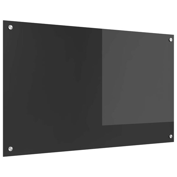 vidaXL K&ouml;kspl&aring;nbak M&ouml;rkgr&aring; 100 x 60 x 0,6 cm h&auml;rdat glas