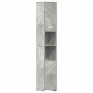 vidaXL Badrumssk&aring;p betonggr&aring; 30x30x183,5 cm konstruerat tr&auml;