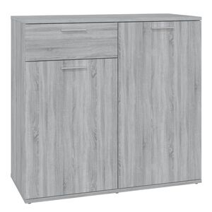 vidaXL Sk&aring;p gr&aring; sonoma 80x36x75 cm konstruerat tr&auml;