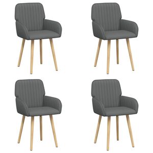 vidaXL Matstolar 4 st Tyg M&ouml;rkgr&aring; 56,5 x 50 x 87,5 cm