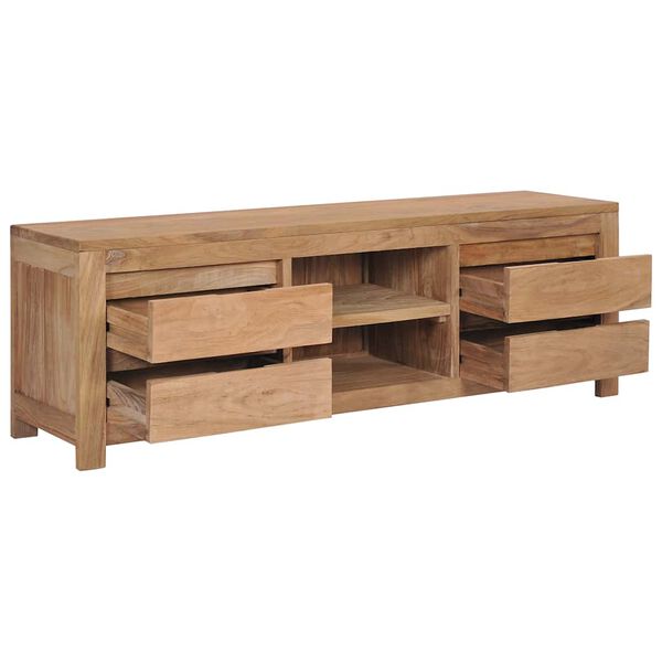 vidaXL TV-bänk 115x30x40 cm massiv teak