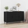 vidaXL Sideboard med låda Svart ek 100 x 36 x 60 cm Konstruerat trä