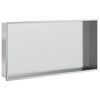 vidaXL Duschnisch borstad silver 62x32x9 cm rostfritt st&aring;l