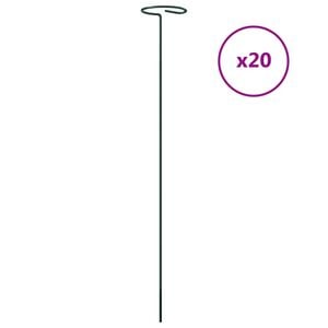 vidaXL V&auml;xtst&ouml;d 20 st m&ouml;rkgr&ouml;n 40 cm st&aring;l