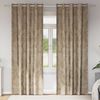 vidaXL Sammetsgardiner 2 pcs champagne 260 x 140 cm Sammet