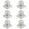 vidaXL Stolphattar klot 6 st galvaniserad metall 71x71 mm