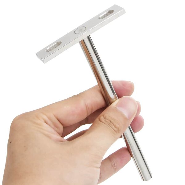 vidaXL Konsoler för flytande hyllplan 12st osynlig Ø10x150 mm kolstål