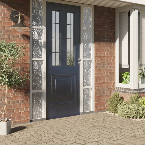 vidaXL F&ouml;nsterfilmer 2 st frostat blomm&ouml;nster PVC