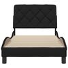 vidaXL Bed Frame without Mattress Black 90x200 cm Fabric