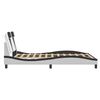 vidaXL Bed Frame "Viana" with LED without Mattress White and Black 140x200 cm
