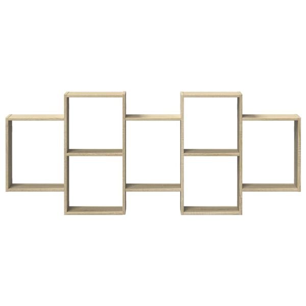 vidaXL V&auml;gghylla sonoma-ek 159x18x65 cm konstruerat tr&auml;