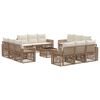 vidaXL Tr&auml;dg&aring;rdsoffset 13 pcs Beige och kr&auml;mvit konstrotting