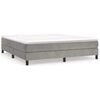 vidaXL Boxspring-s&auml;ngram ljusgr&aring; 180x200 cm sammet