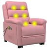vidaXL Massagefåtölj med uppresningshjälp rosa sammet