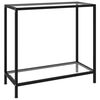 vidaXL Konsolbord transparent 80x35x75 cm h&auml;rdat glas