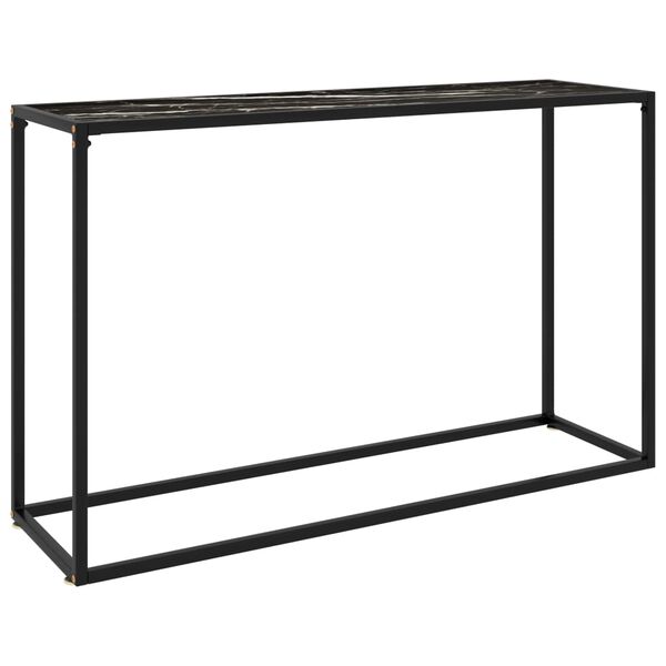 vidaXL Konsolbord svart 120x35x75 cm h&auml;rdat glas