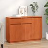vidaXL Sideboard med l&aring;da Vaxbrun 110 x 34 x 75 cm Massiv furu