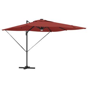 vidaXL Roma Parasol R&ouml;d 286 x 284 x 270 cm Aluminium och Polyester