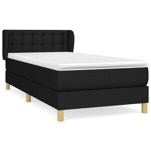 vidaXL Rams&auml;ng med madrass svart 90x190 cm tyg