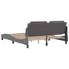 vidaXL Bed Frame with LED without Mattress "Zadar" Grey 160x200 cm