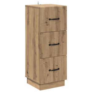 vidaXL L&aring;dans sk&aring;p 33 x 34,5 x 87 cm Konstruerat tr&auml; Artisan-ek