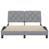 vidaXL Bed Frame without Mattress Light Grey 140x200 cm Fabric