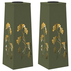 vidaXL Solar LED Stig Ljus 2 st Varmvit 18 x 18 x 50 cm