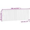 vidaXL V&auml;ggmonterad huvudgavel svart 166x3x60 cm massiv furu