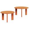 vidaXL Kaffeebord 2 st Vaxbrun 47,5 x 47,5 x 27 cm Massivt talltr&auml;