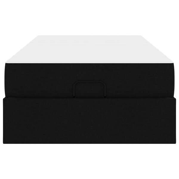 vidaXL S&auml;ngram med madrass med madrass 2 pcs Svart tyg