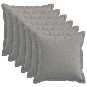 vidaXL Kudd&ouml;verdrag 6 st HOUTEN Moln Gr&aring; 30 x 30 cm Faux Linne