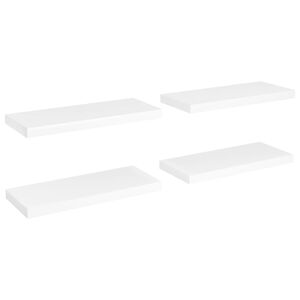 vidaXL Svävande vägghyllor 4 st vit 60x23,5x3,8 cm MDF