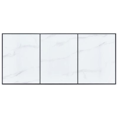 vidaXL Matbord vit 200x100x75 cm härdat glas
