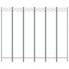 vidaXL Rumsavdelare 6 paneler vit 240x200 cm tyg