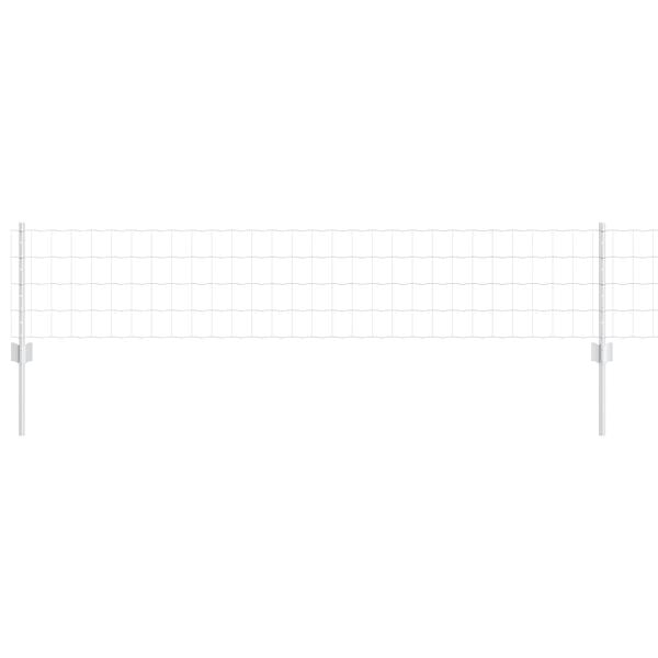 vidaXL St&auml;ngsel med stolpe Silver 0,4 x 10 m St&aring;l