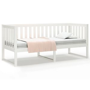 vidaXL Dagb&auml;dd utan madrass vit 75x190 cm massiv tr&auml; furu