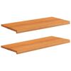 vidaXL F&ouml;nsterbr&auml;dor 2 st Ljusbrun 90 x 40 x 2 cm Massivt boktr&auml;