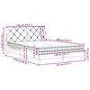 vidaXL Bed with Mattress Black 140x200 cm Fabric