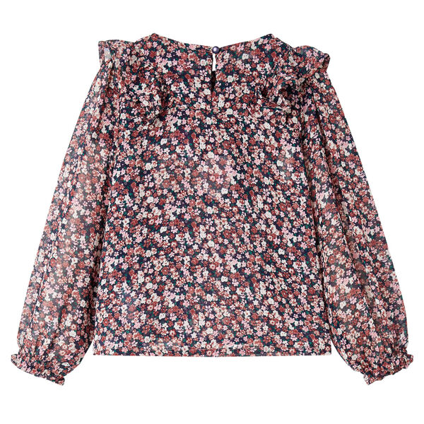 T-shirt med långa ärmar för barn gammalrosa 116