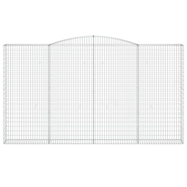 vidaXL Gabioner b&aring;gformade 4 st 400x30x220/240 cm galvaniserat j&auml;rn