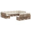 vidaXL Tr&auml;dg&aring;rdsoffset 13 pcs Beige konstrotting