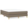 vidaXL Boxspring-s&auml;ngram taupe 140x200 cm tyg