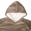 vidaXL Filt-hoodie Kamel m Fleece och Flanell