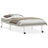 vidaXL S&auml;ngram utan madrass hopf&auml;llbar vit 100x190 cm st&aring;l