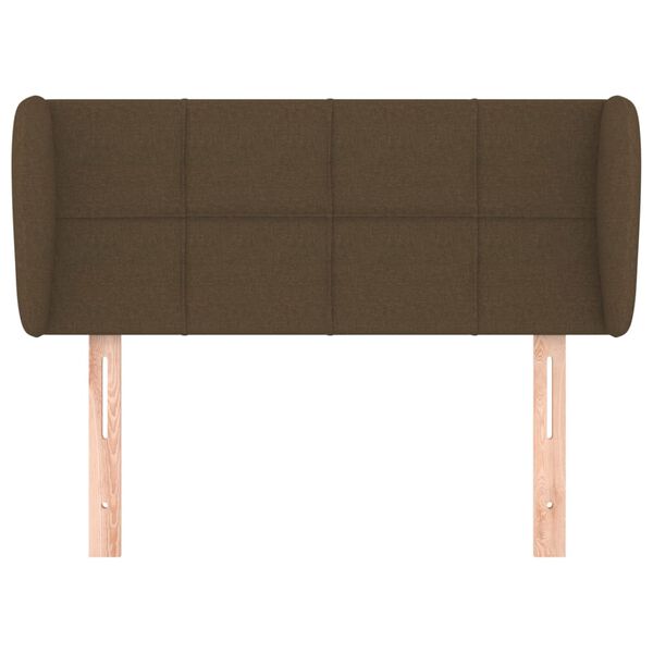 vidaXL S&auml;nggavel med kanter m&ouml;rkbrun 103x23x78/88 cm tyg