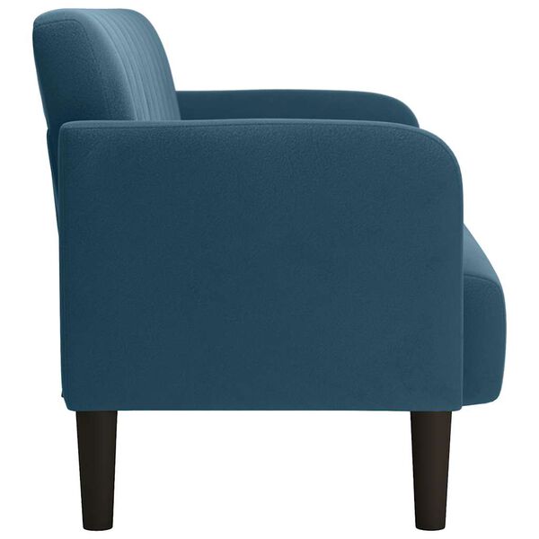 vidaXL Loveseat soffa bl&aring; 109 cm sammet