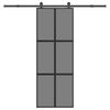 vidaXL Skjutd&ouml;rr med beslagset h&auml;rdat glas och aluminium 76x205 cm