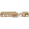 vidaXL Utomhussoffset med kudde 7 pcs Naturlig och Beige