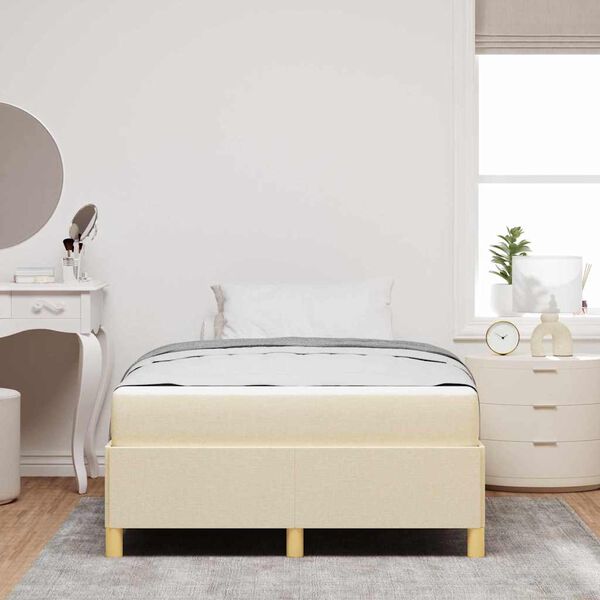 vidaXL B&auml;ddfj&auml;der med madrass Vit och gr&auml;dde 120 x 190 cm Polyester